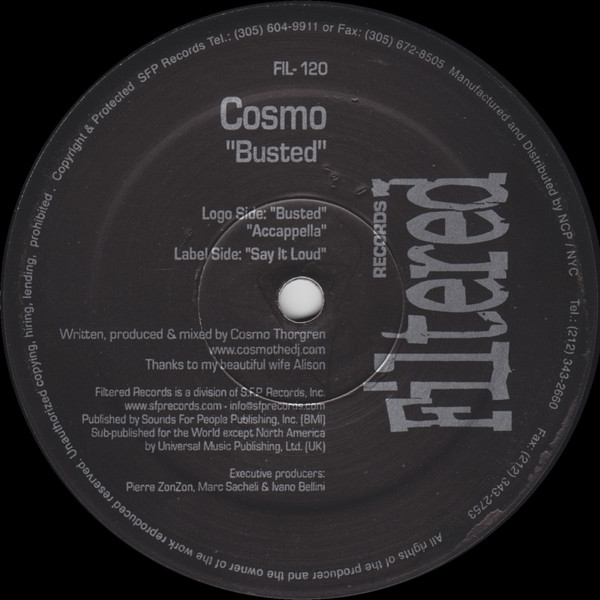 Cosmo - Busted | Filtered Records (Fil 120)
