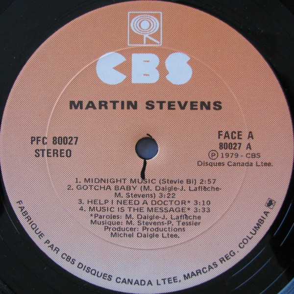 Martin Stevens - Midnight Music | CBS (PFC 80027) Martin Stevens - Midnight Music | CBS (PFC 80027)