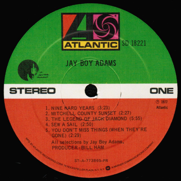 Jay Boy Adams - Jay Boy Adams | Atlantic (SD 18221) - 3 Jay Boy Adams - Jay Boy Adams | Atlantic (SD 18221) - 3