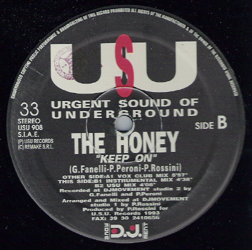 The Honey - Keep On | Urgent Sound Of Underground (USU 908) The Honey - Keep On | Urgent Sound Of Underground (USU 908)