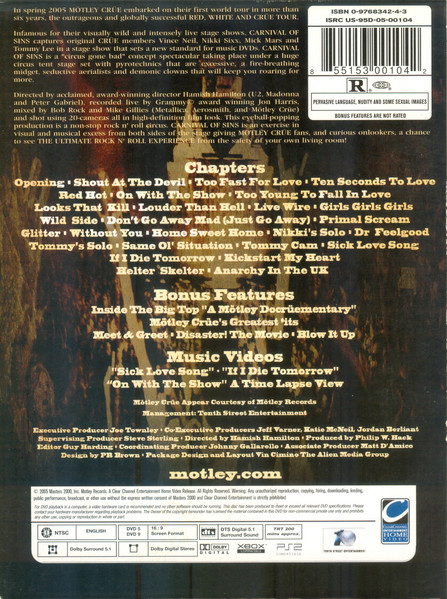 Mötley Crüe - Carnival Of Sins - Live | Clear Channel Entertainment Home Video (00104-7) - 4 Mötley Crüe - Carnival Of Sins - Live | Clear Channel Entertainment Home Video (00104-7) - 4