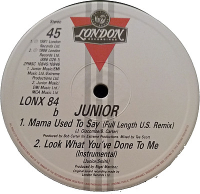 Junior - Come On Over | London Records (LONX 84) - 4