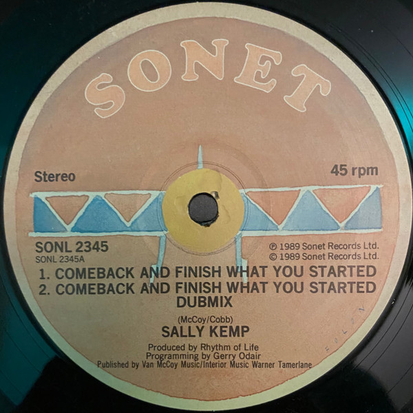 Sally Kemp - Comeback And Finish What You Started | Sonet Records Ltd. (SONL 2345) - 3