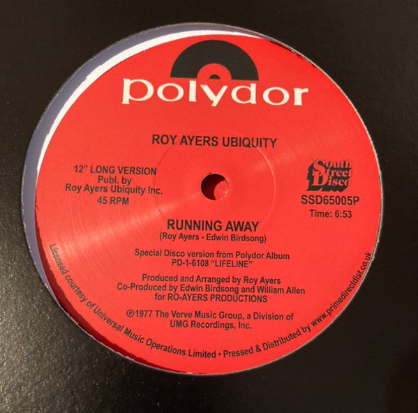 Roy Ayers Ubiquity - Running Away / Love Will Bring Us Back Together | South Street Disco (SSD65005P) - main