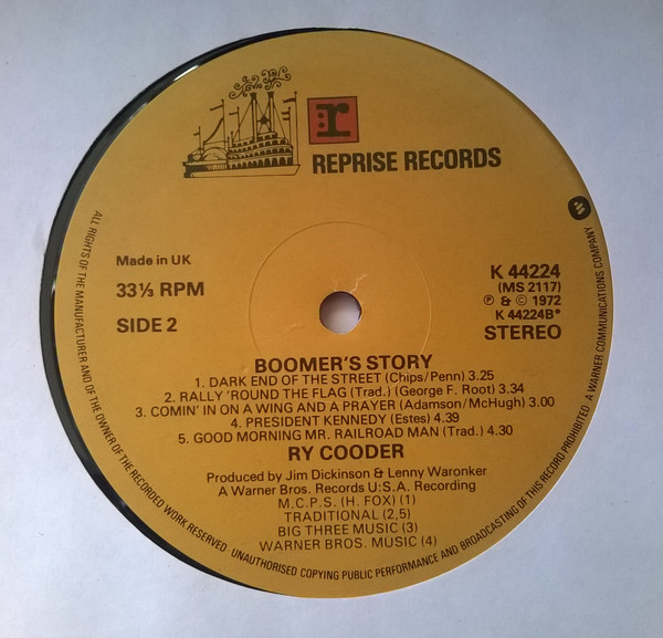Ry Cooder - Boomer's Story | Reprise Records (K 44224) - 3 Ry Cooder - Boomer's Story | Reprise Records (K 44224) - 3