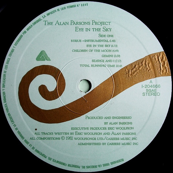 The Alan Parsons Project - Eye In The Sky | Arista (I-204 666) - 3