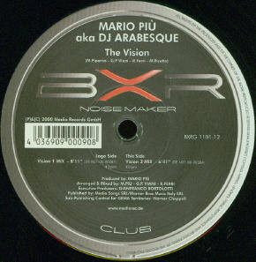 Mario Più aka DJ Arabesque - The Vision | BXR (BXRG 1101-12)