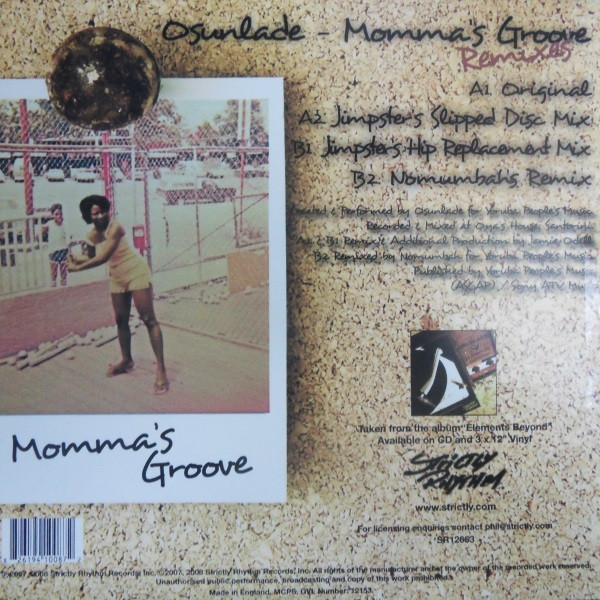 Osunlade - Momma's Groove (The Remixes) | Strictly Rhythm (SR12653) - 4