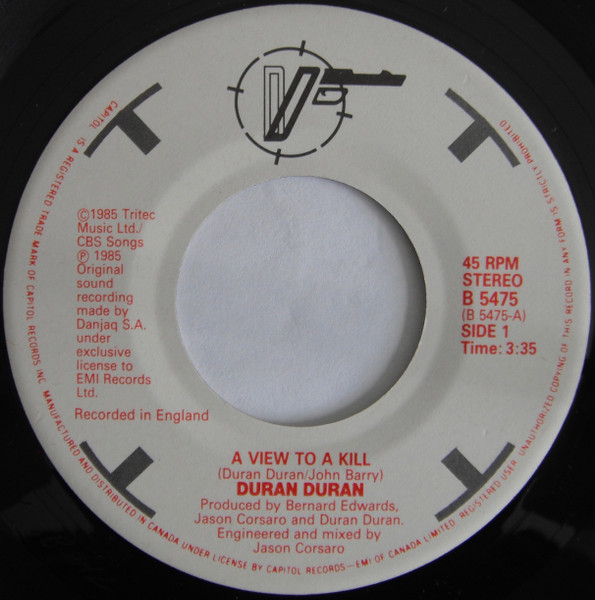Duran Duran - A View To A Kill | Capitol Records (B 5475) - 3