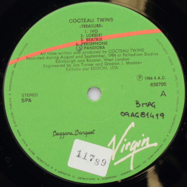 Cocteau Twins - Treasure | 4AD (630705) - 3