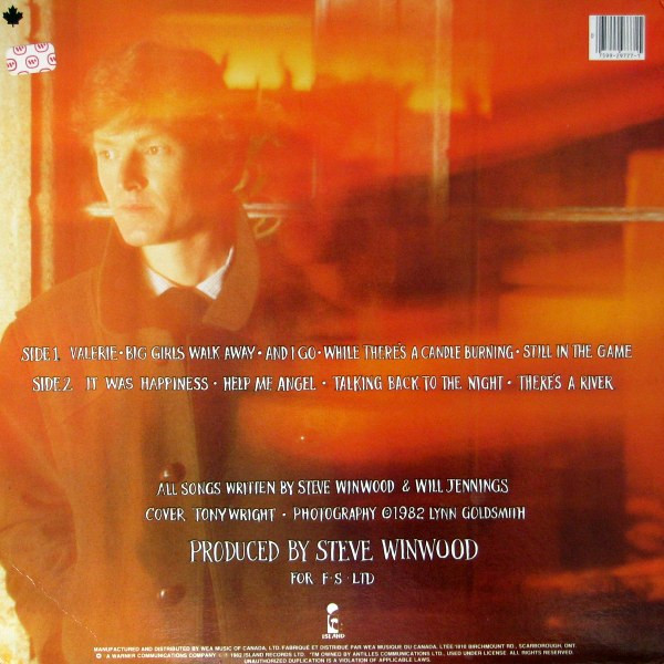 Steve Winwood - Talking Back To The Night | Island Records (XILP 9777) - 2 Steve Winwood - Talking Back To The Night | Island Records (XILP 9777) - 2