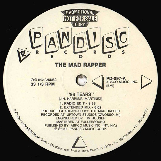 The Mad Rapper - 96 Tears | Pandisc (PD-097)