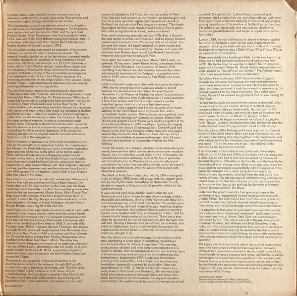 Lester Young - The Aladdin Sessions | Blue Note (BN-LA456-H2) - 3