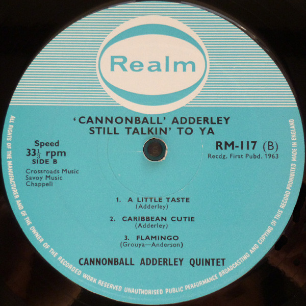 Cannonball Adderley - Still Talkin' To Ya | Realm (RM 117) - 4