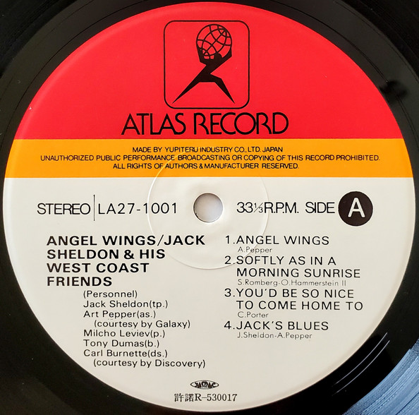 Jack Sheldon & His West Coast Friends - Angel Wings | Atlas Record (LA27-1001) - 4