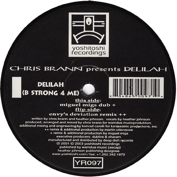 Chris Brann Presents Delilah - Delilah (B Strong 4 Me) (The Remixes) | Yoshitoshi Recordings (YR097) - 3