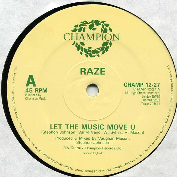 Raze - Let The Music Move U | Champion (CHAMP 12-27) - 3