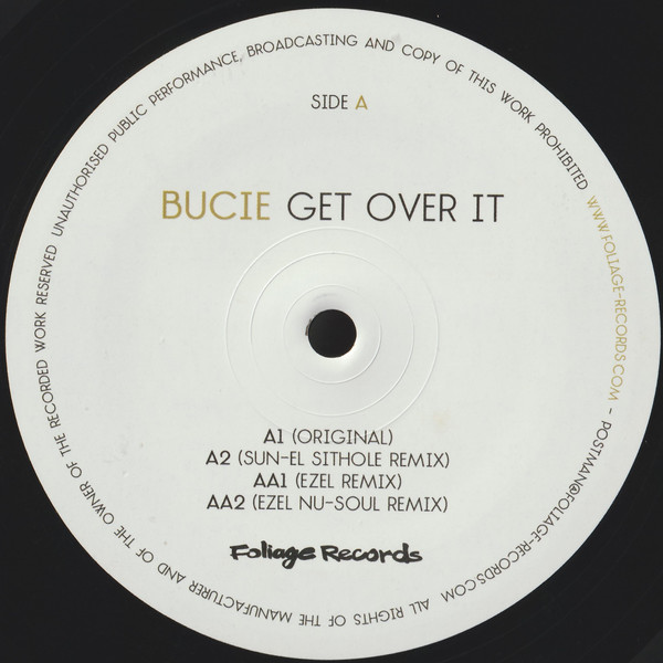Bucie - Get Over It | Foliage (FOLIAGE019) - 3