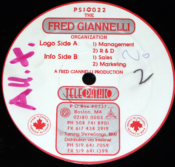 Fred Giannelli - The Fred Giannelli Organization | Telepathic Recordings (PSI 022)
