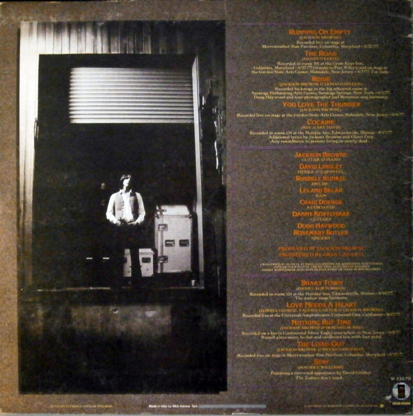 Jackson Browne - Running On Empty | Asylum Records (W 53070) - 2 Jackson Browne - Running On Empty | Asylum Records (W 53070) - 2