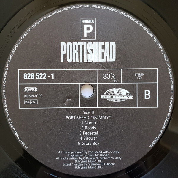 Portishead - Dummy | Go! Beat (828 522-1) - 4