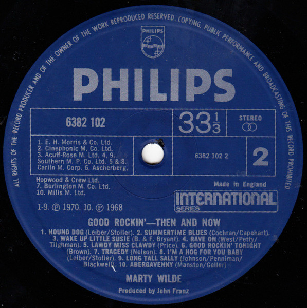Marty Wilde - Good Rockin' - Then And Now | Philips (6382 102) - 4 Marty Wilde - Good Rockin' - Then And Now | Philips (6382 102) - 4