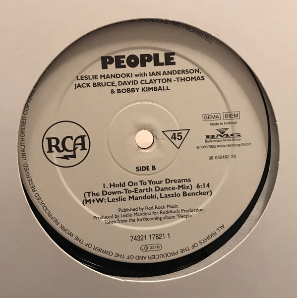 People - Hold On To Your Dreams | RCA (74321 17821 1)