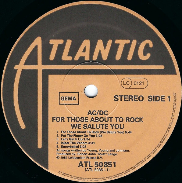 AC/DC - For Those About To Rock We Salute You | Atlantic (ATL K 50 851) - 2 AC/DC - For Those About To Rock We Salute You | Atlantic (ATL K 50 851) - 2