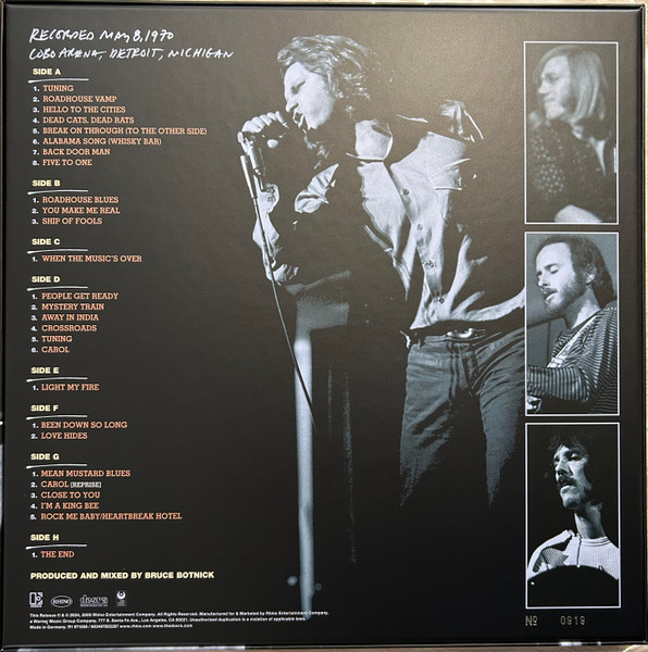 The Doors - Live In Detroit | Elektra (603497822287) - 2