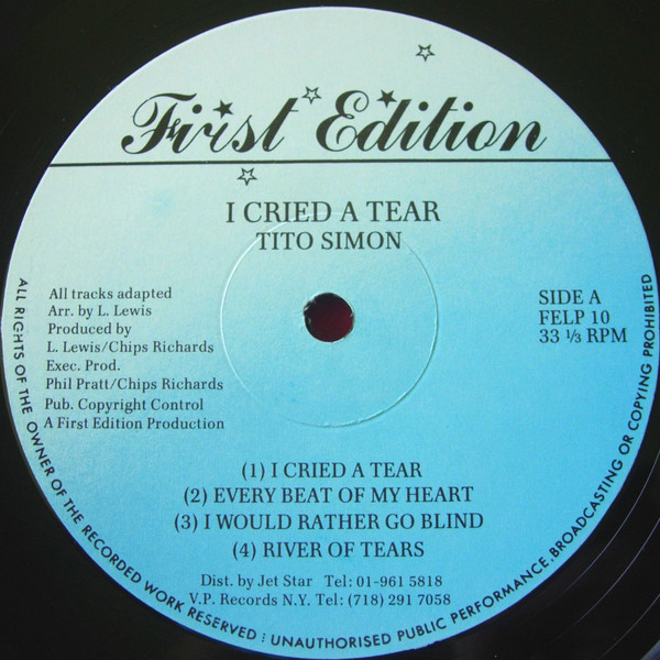 Tito Simon - I Cried A Tear | First Edition (FELP 10) - 4