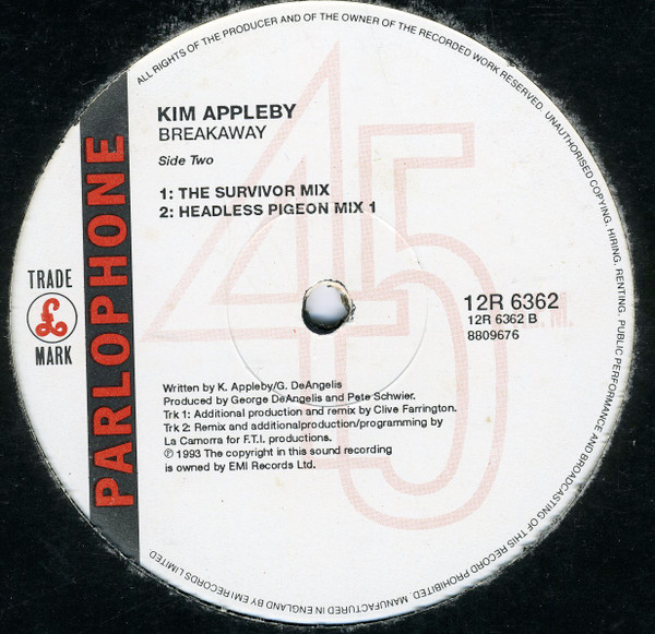 Kim Appleby - Breakaway | Parlophone (12R 6362)