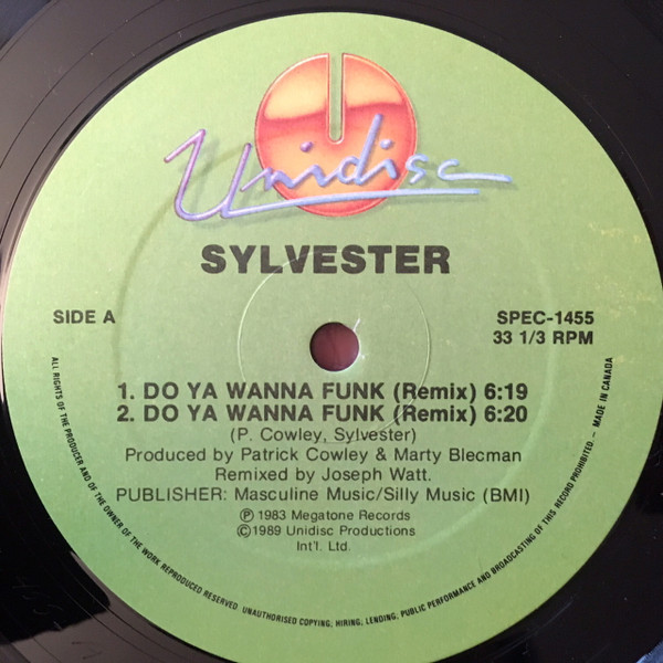 Sylvester - Do Ya Wanna Funk (Remix) / Don't Stop | Unidisc (SPEC-1455) - 2