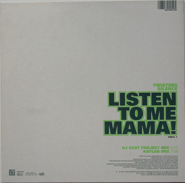Twister's Silence - Listen To Me Mama | Unsubmissive Records (USM 055-6) - 2