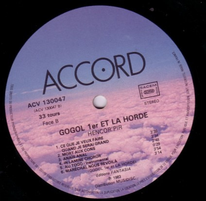 Gogol Premier Et La Horde - Hencor' Pir | Accord (ACV 130047) - 4 Gogol Premier Et La Horde - Hencor' Pir | Accord (ACV 130047) - 4
