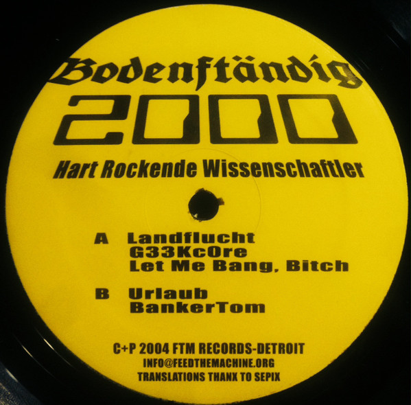 Bodenständig 2000 - Hart Rockende Wissenschaftler | Feed The Machine Records (FTM005)