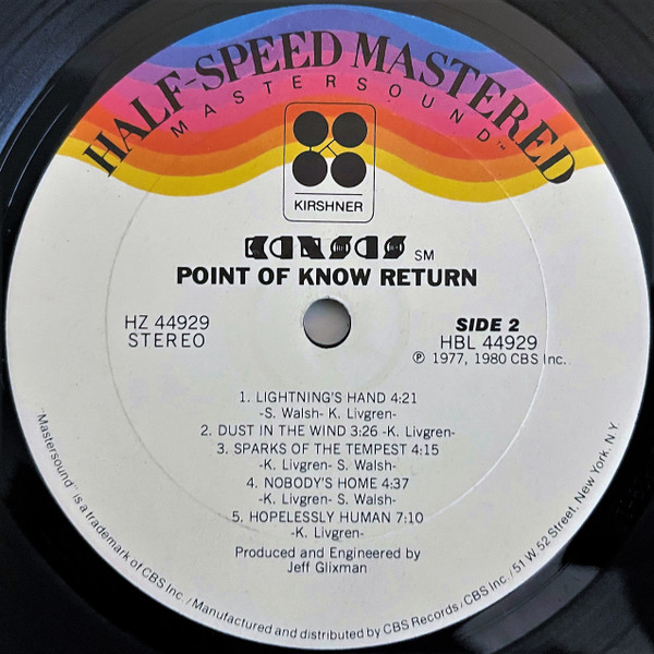 Kansas - Point Of Know Return | Kirshner (HZ 44929) - 4 Kansas - Point Of Know Return | Kirshner (HZ 44929) - 4