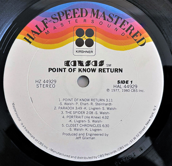 Kansas - Point Of Know Return | Kirshner (HZ 44929) - 3 Kansas - Point Of Know Return | Kirshner (HZ 44929) - 3
