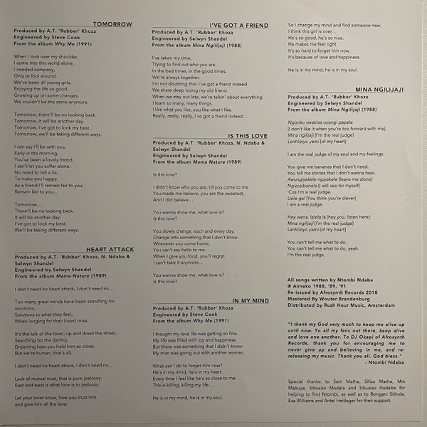 Ntombi Ndaba - Tomorrow | Afrosynth Records (AFS036) - 4