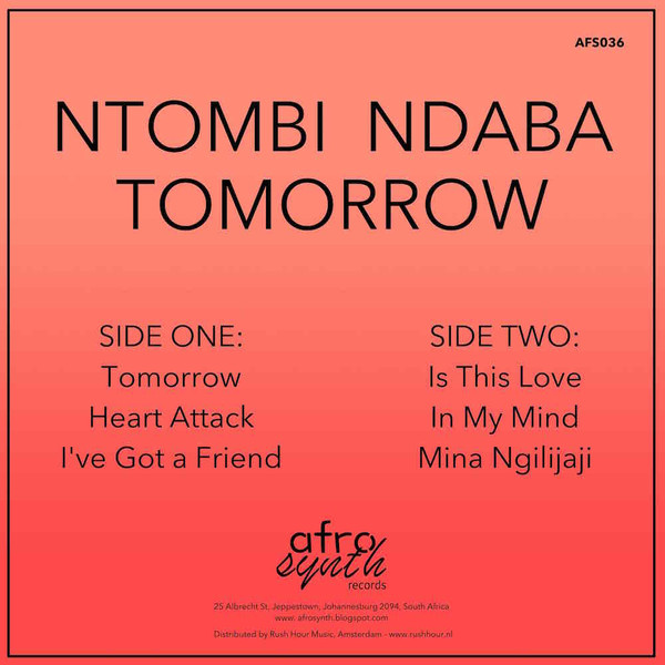 Ntombi Ndaba - Tomorrow | Afrosynth Records (AFS036) - 2