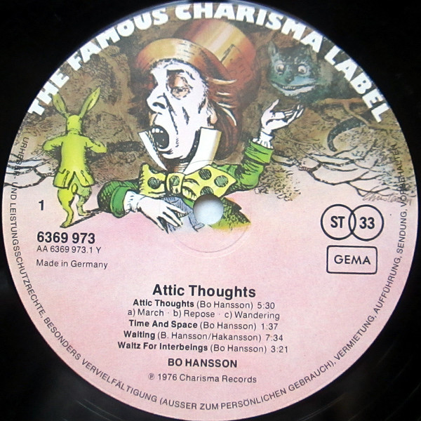 Bo Hansson - Attic Thoughts | Charisma (6369 973) - 3