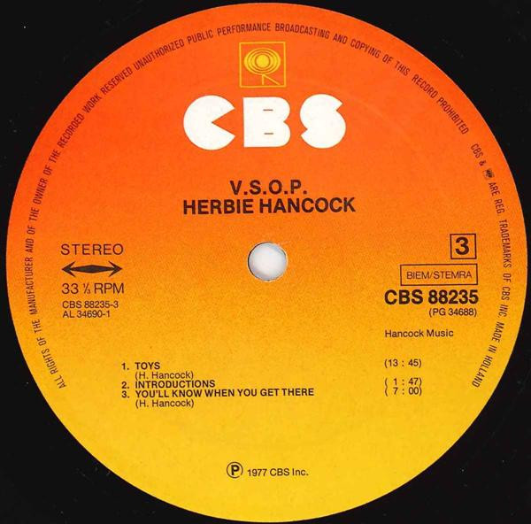 Herbie Hancock - V.S.O.P. | CBS (CBS 88235) - 6