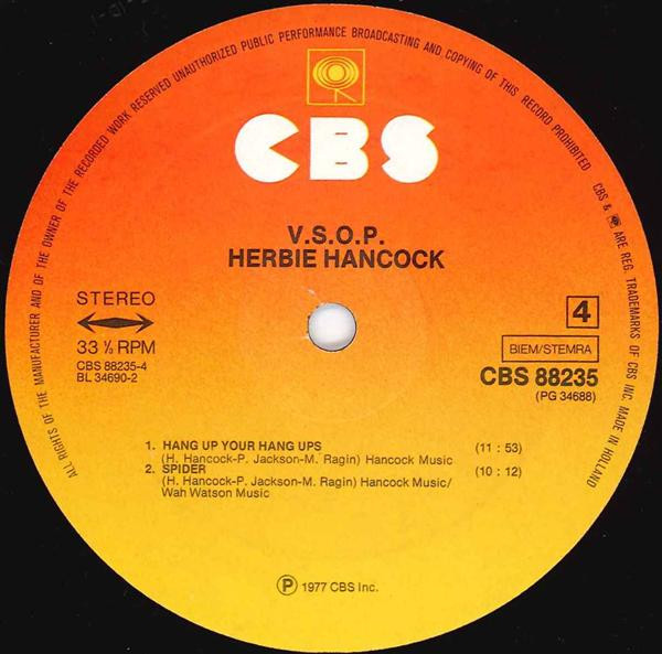 Herbie Hancock - V.S.O.P. | CBS (CBS 88235) - 7
