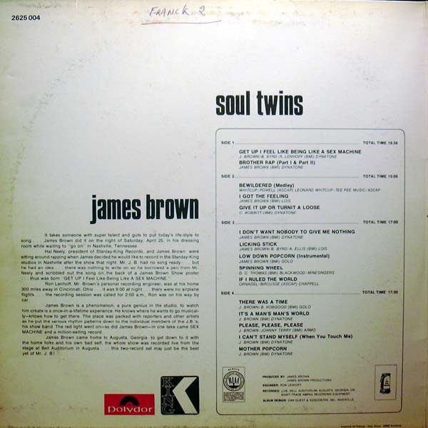 James Brown - Sex Machine (2LP) [Vinyl] | Polydor (2625 004) - 3