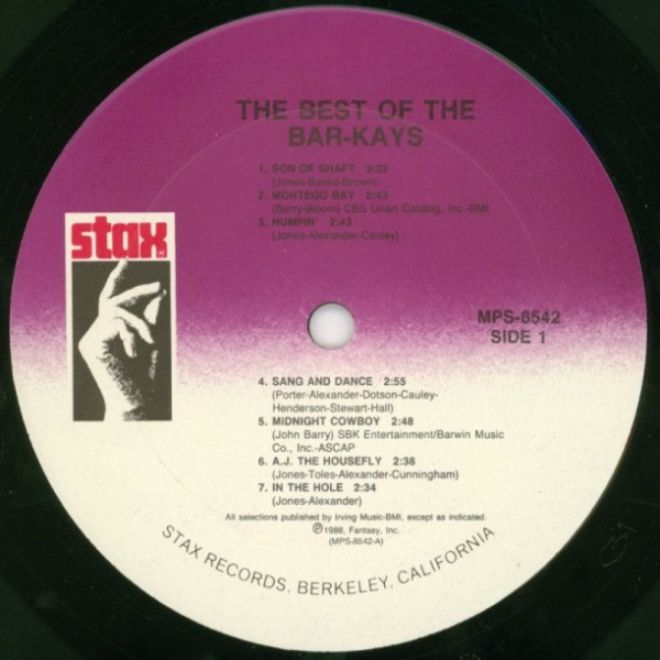 Bar-Kays - The Best Of The Bar-Kays | Stax (MPS-8542) - 3