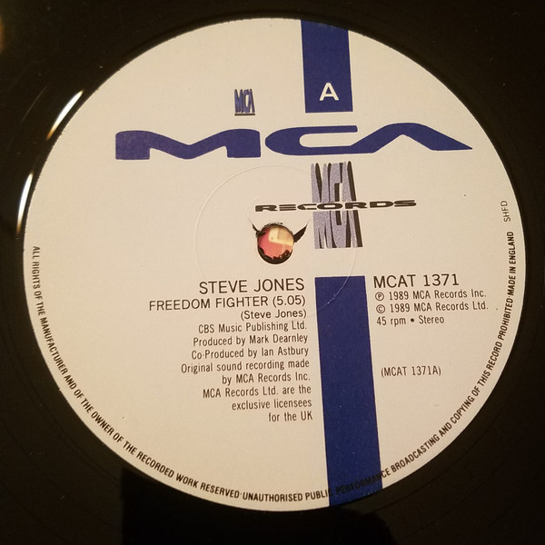 Steve Jones - Freedom Fighter | MCA Records (MCAT 1371) - 3