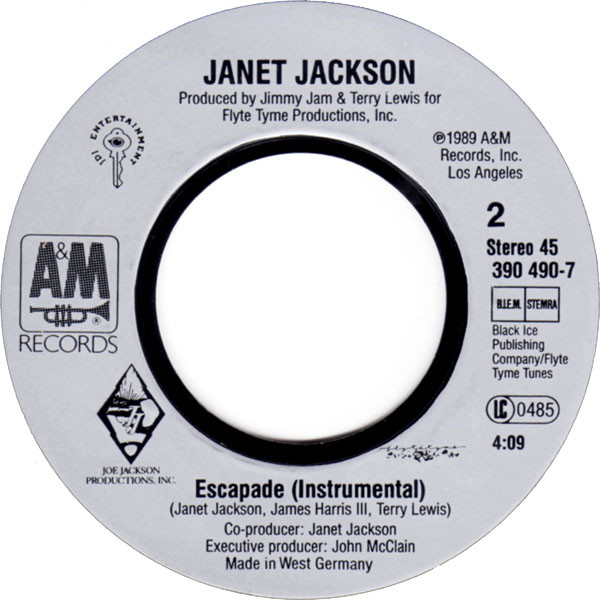 Janet Jackson - Escapade | A&M Records (390 490-7) - 4 Janet Jackson - Escapade | A&M Records (390 490-7) - 4