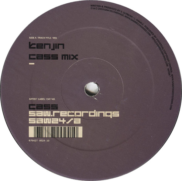 Cass Cutbush - Kenjin (12") [Vinyl] | Saw Recordings (SAW24) - 2