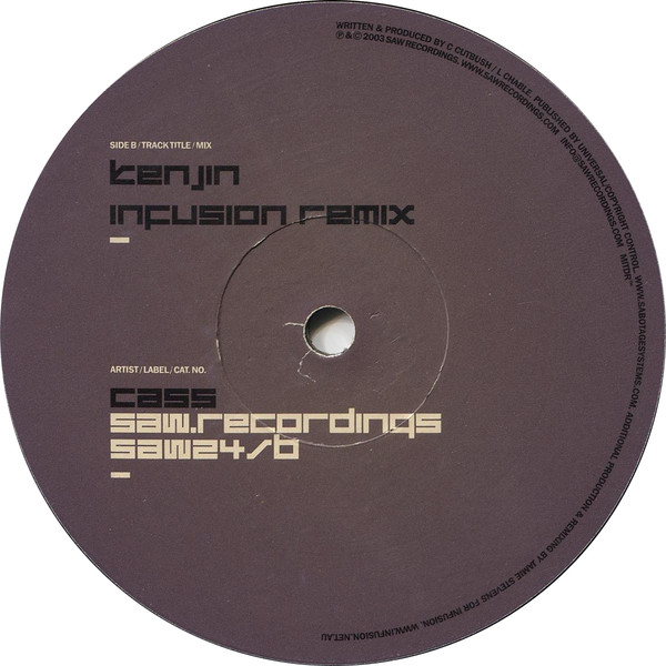 Cass Cutbush - Kenjin (12") [Vinyl] | Saw Recordings (SAW24)