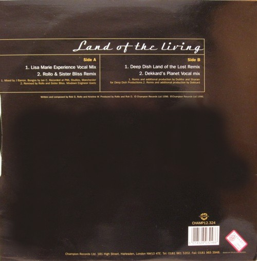 Kristine W - Land Of The Living | Champion (CHAMP12.324) - 2