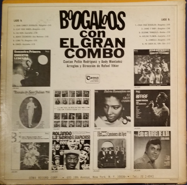 El Gran Combo - Boogaloos Con El Gran Combo | Gema Records (LPG-3044) - 2